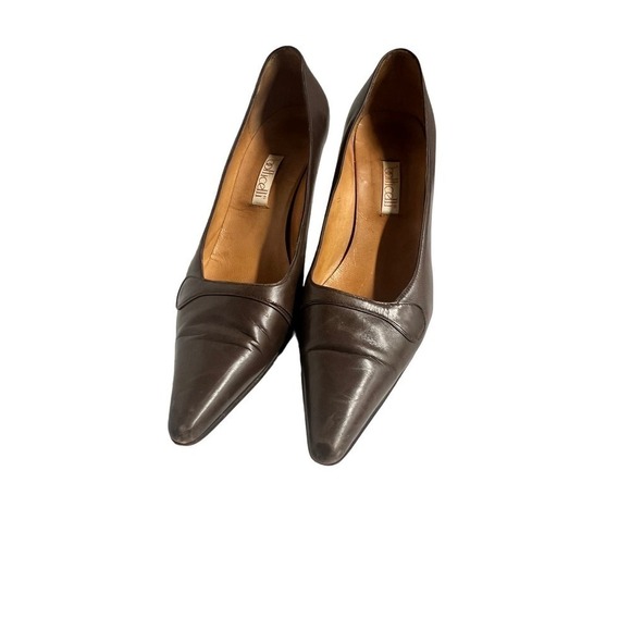 Vintage Botticelli Women's Brown Patent Leather Handcrafted Shoes - Picture 3 of 5